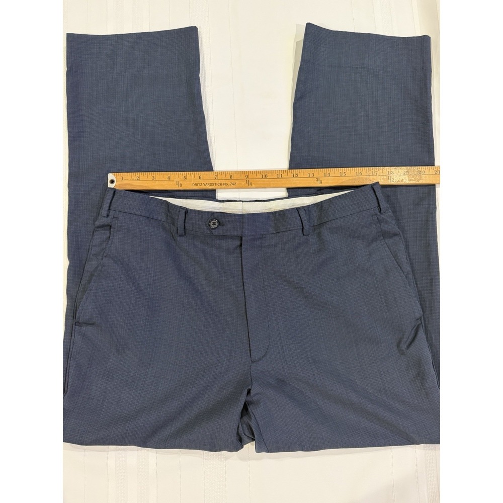 Santorelli Men's Gray Virgin Wool Flat Front Dress Pants Size 38 X 32